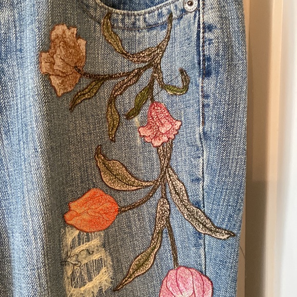 Z. Cavaricci Embroidered Flare Jeans - Picture 4 of 16